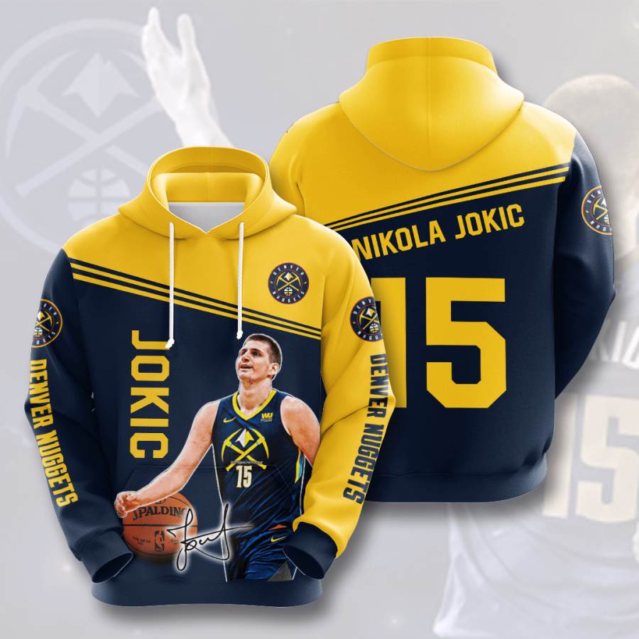 Sports Basketball Nba Denver Nuggets Nikola Joki Usa 1014 3d Hoodie