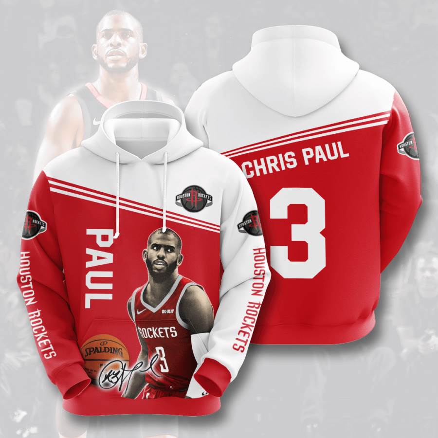 Sports Basketball Nba Houston Rockets Chris Paul Usa 1046 3d Hoodie