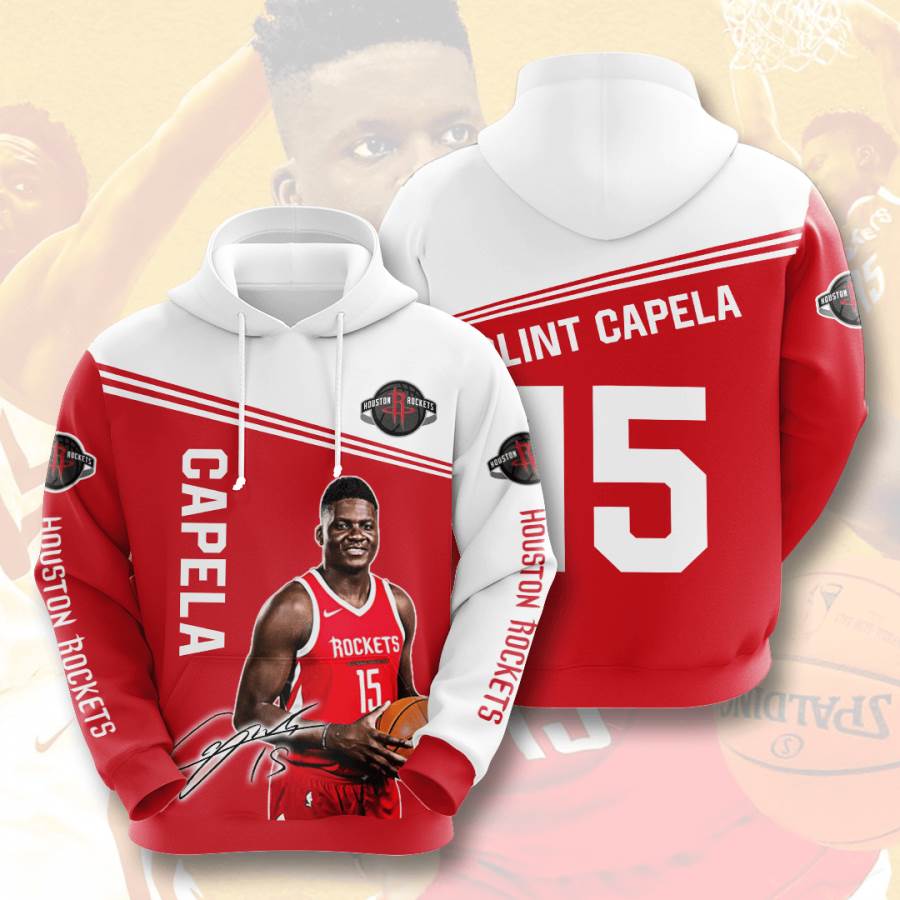 Sports Basketball Nba Houston Rockets Clint Capela Usa 1044 3d Hoodie