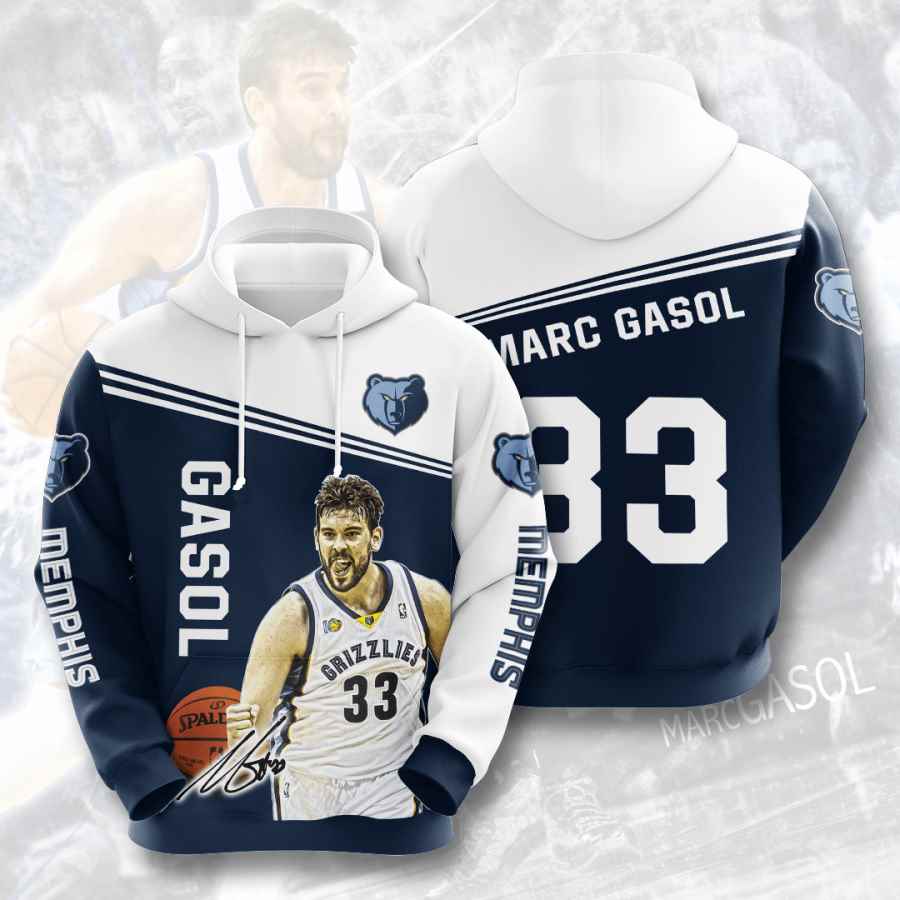 Sports Basketball Nba Memphis Grizzlies Marc Gasol Usa 1112 3d Hoodie