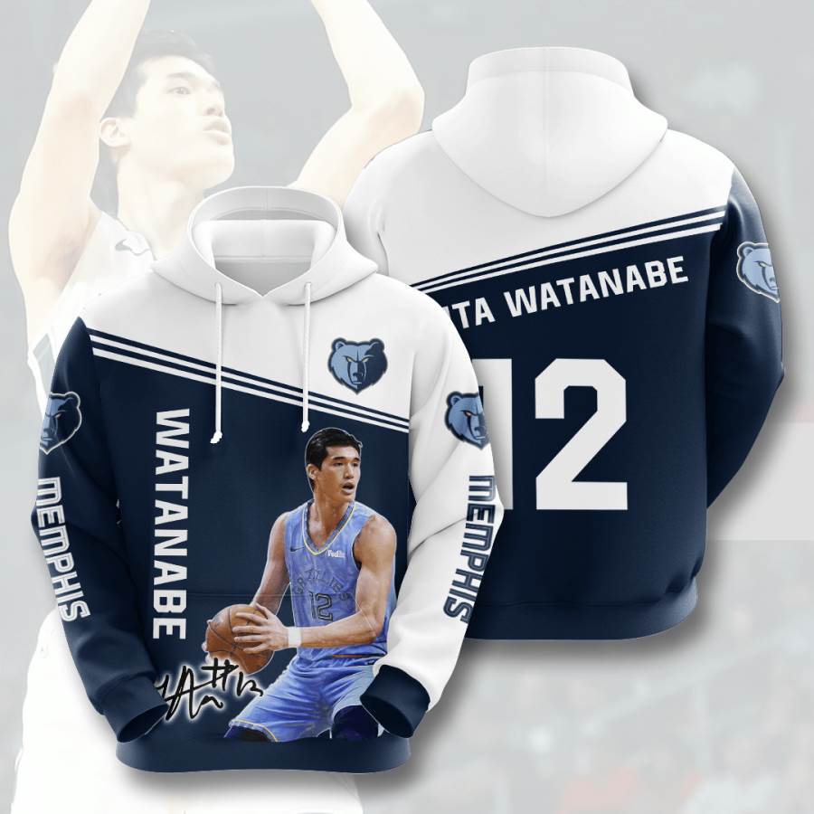 Sports Basketball Nba Memphis Grizzlies Yuta Watanabe Usa 1113 3d Hoodie