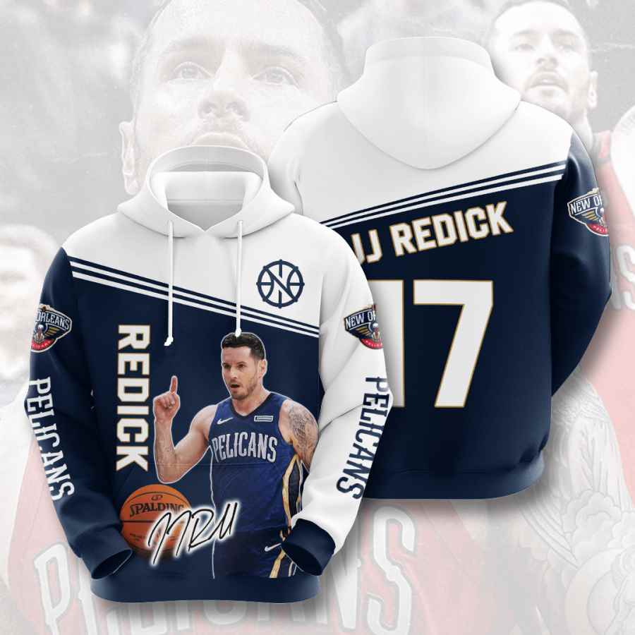 Sports Basketball Nba New Orleans Pelicans Jj Redick Usa 1141 3d Hoodie