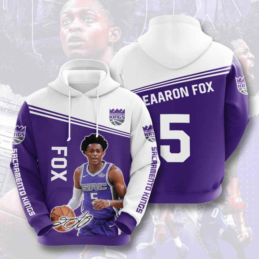 Sports Basketball Nba Sacramento Kings Deaaron Fox Usa 1204 3d Hoodie