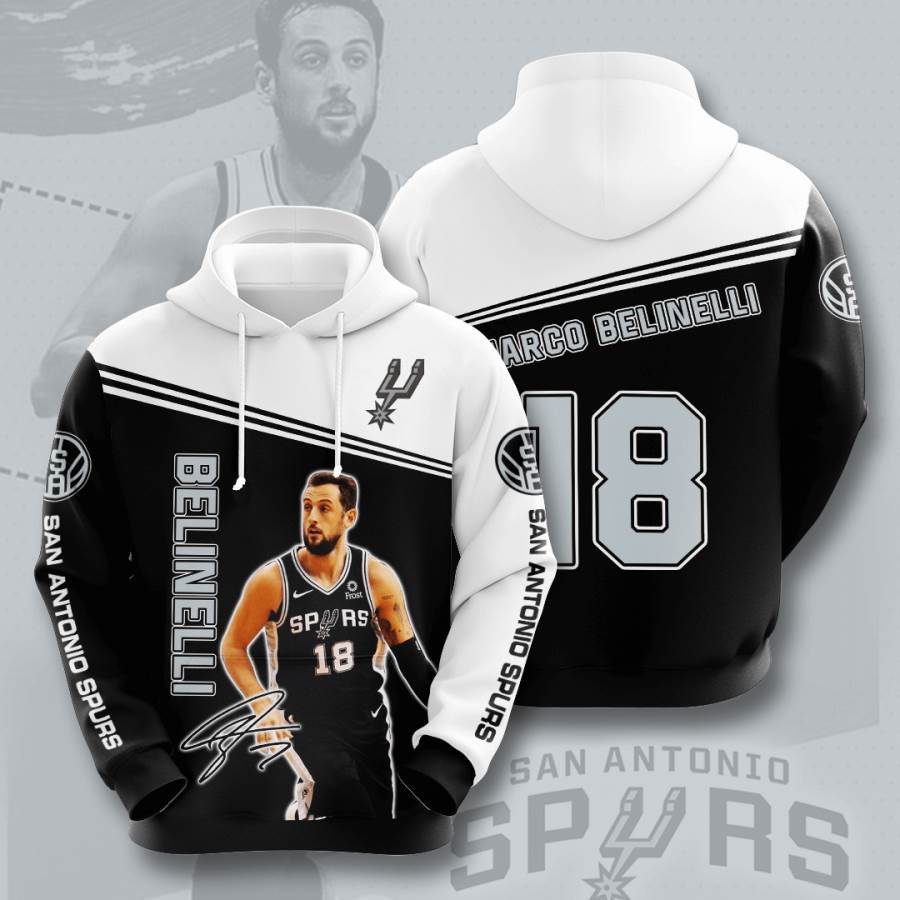 Sports Basketball Nba San Antonio Spurs Marco Belinelli Usa 1210 3d Hoodie