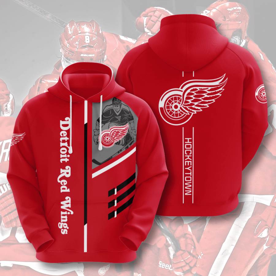 Sports Hockey Nhl Detroit Red Wings Usa 142 3d Hoodie