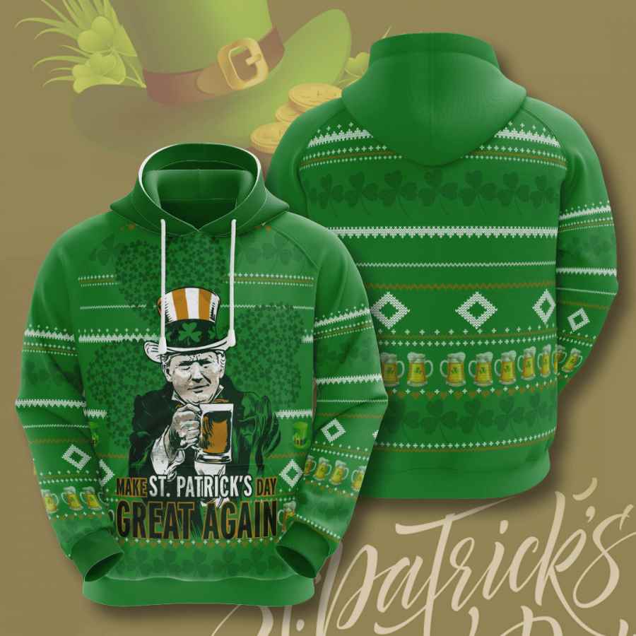 St Patricks Day Usa 1176 3d Hoodie