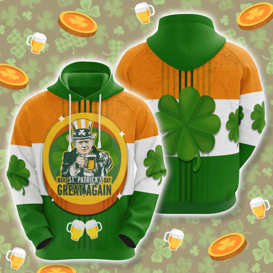 St Patricks Day Usa 1177 3d Hoodie