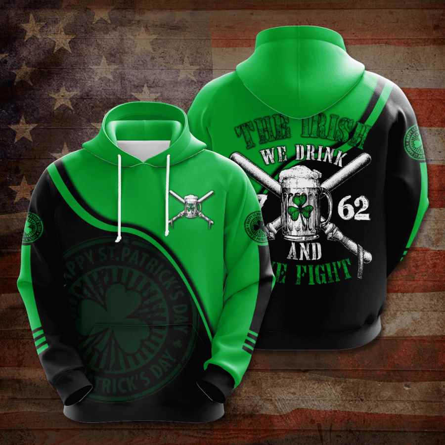 St Patricks Day Usa 1252 3d Hoodie