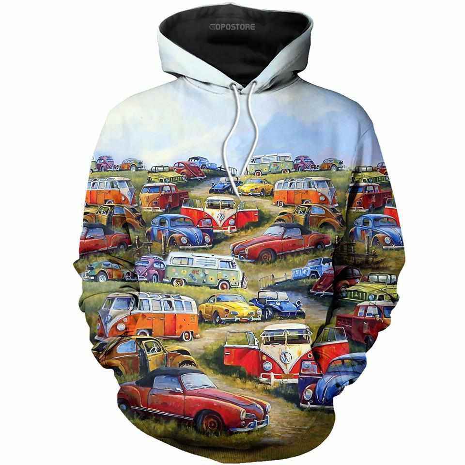 Volkswagen Camping Car 3d All Over Printed Hoodie 3d